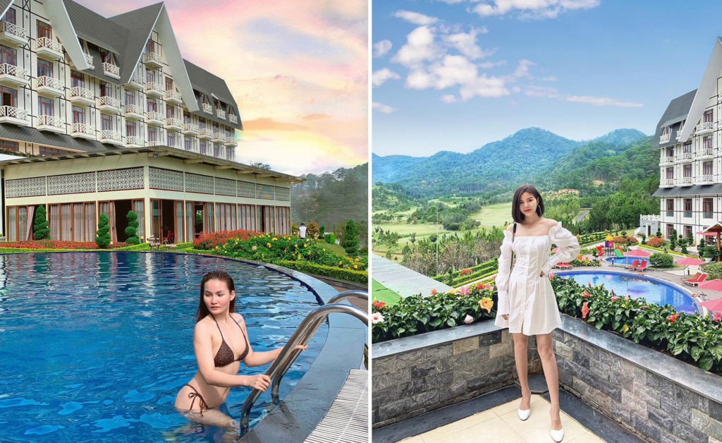 Cùng Savingbooking checkin 4 Resort Đà Lạt có hồ bơi view núi rừng thơ mộng